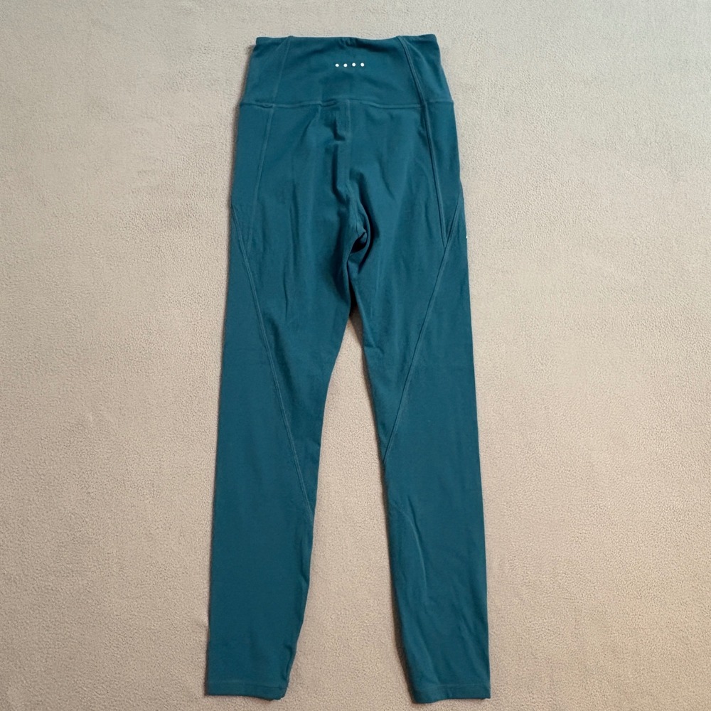 ACTA Wear Womens High Waisted Activewear Leggings Teal Blue Size Medium - Picture 2 of 8